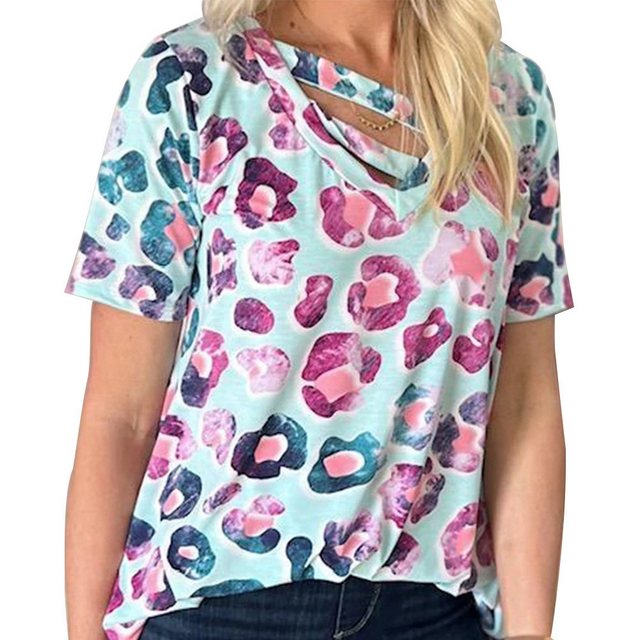 RUZU UG T-Shirt Kurzarmshirt Damen bedrucktes kurzärmliges lockeres lässige günstig online kaufen
