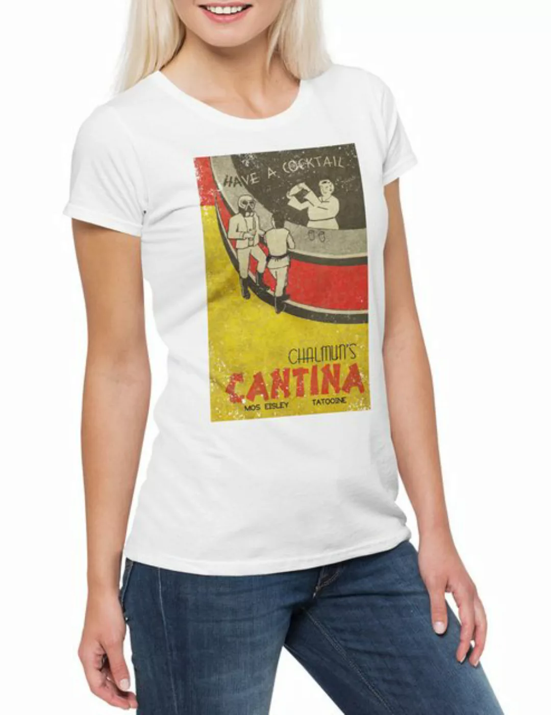 Urban Backwoods Print-Shirt Chalmun's Cantina Vintage I Damen T-Shirt Star günstig online kaufen