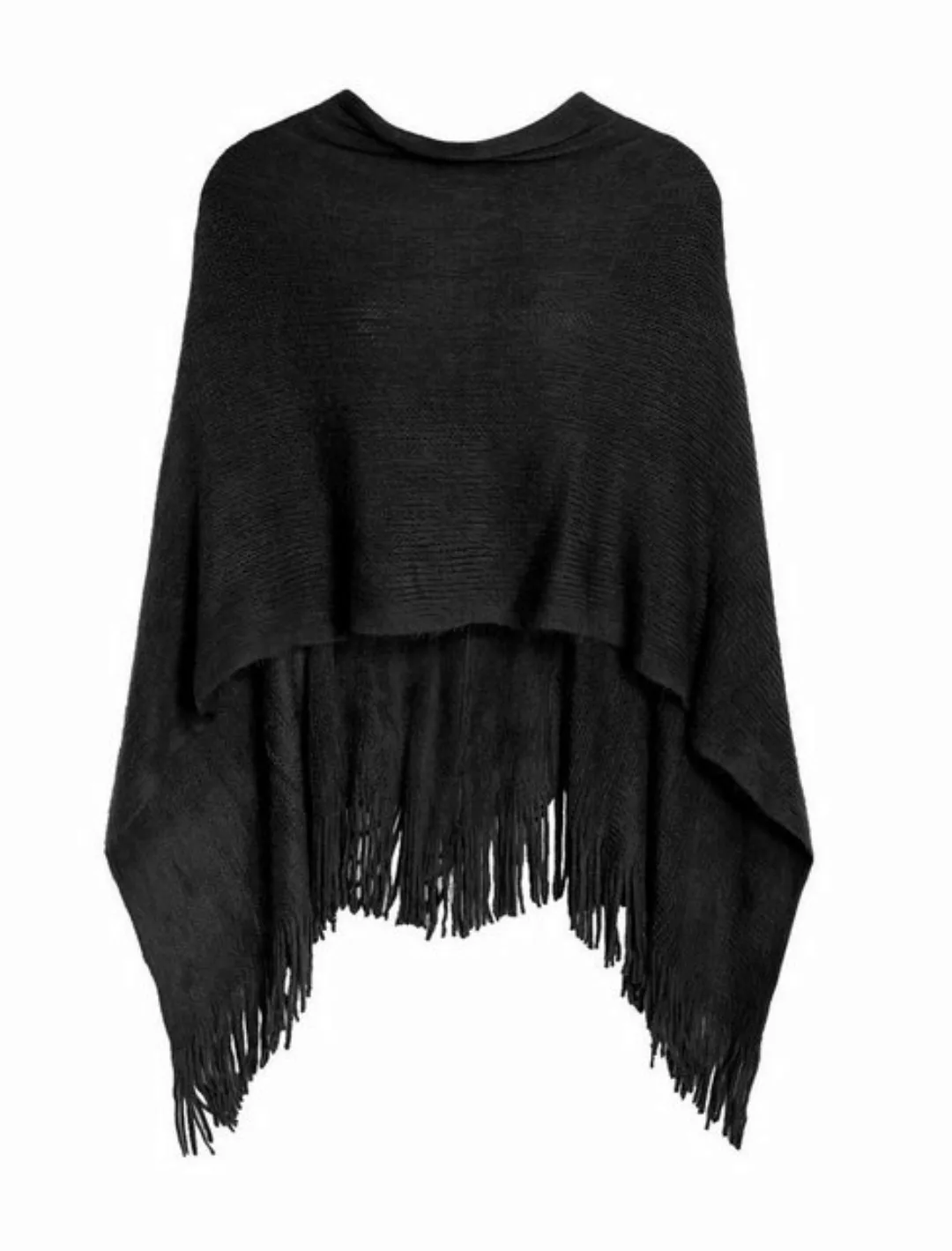 dy_mode Strickponcho Damen Strickponcho in Unifarben Weiches Cape Poncho Um günstig online kaufen