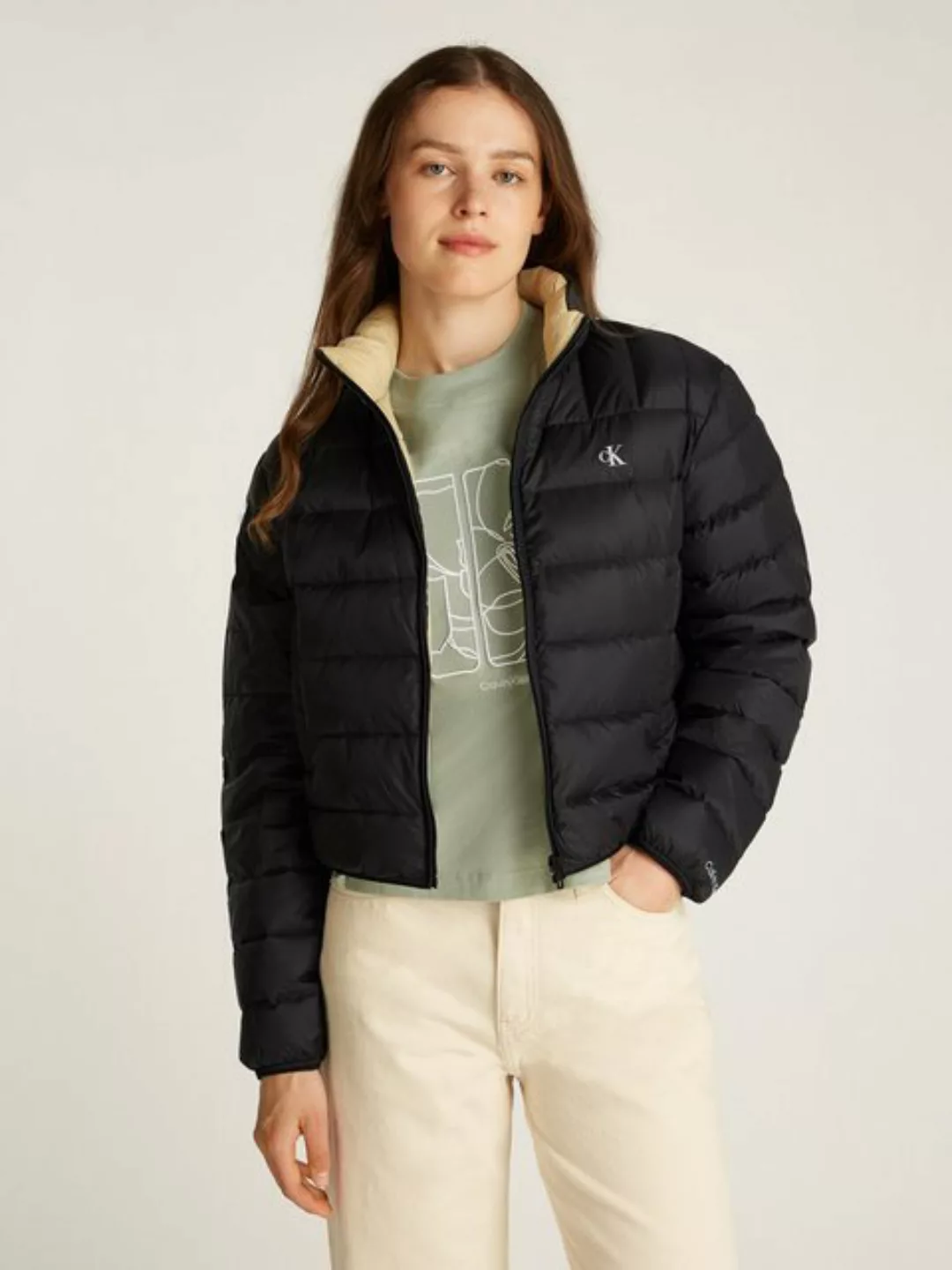 Calvin Klein Jeans Steppjacke "UL SHORT PUFFER", Mit Logoprägung günstig online kaufen