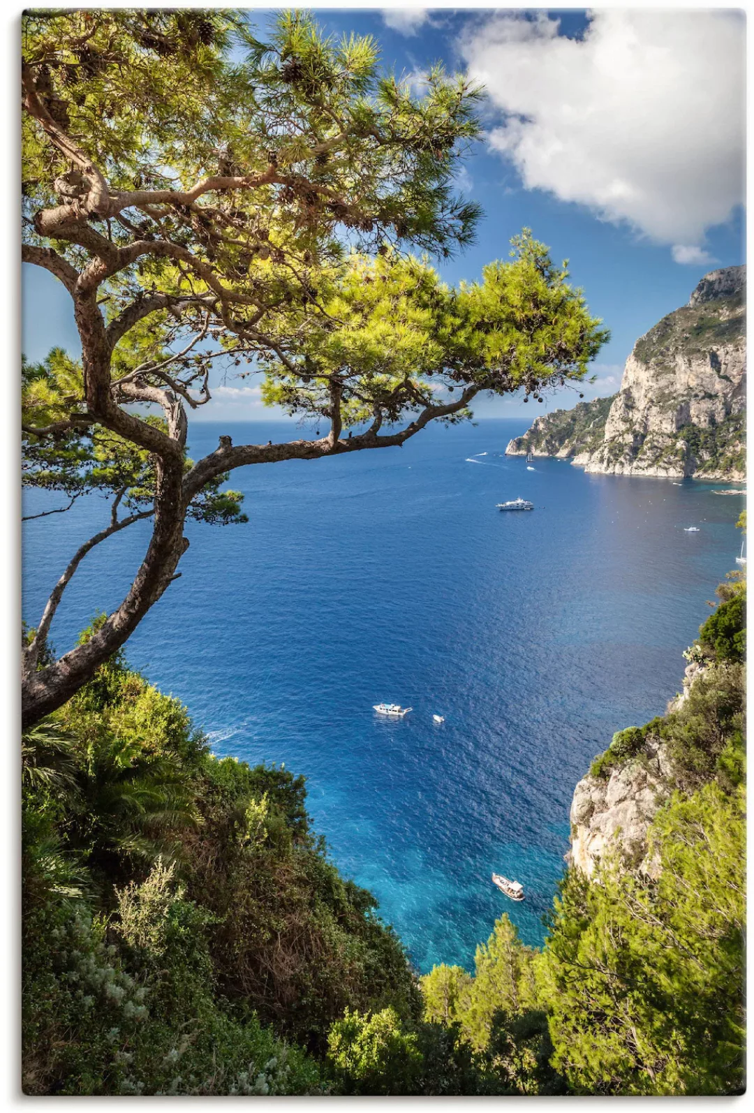 Artland Wandbild »Punta de Masullo, Insel Capri, Italien«, Meer Bilder, (1 günstig online kaufen