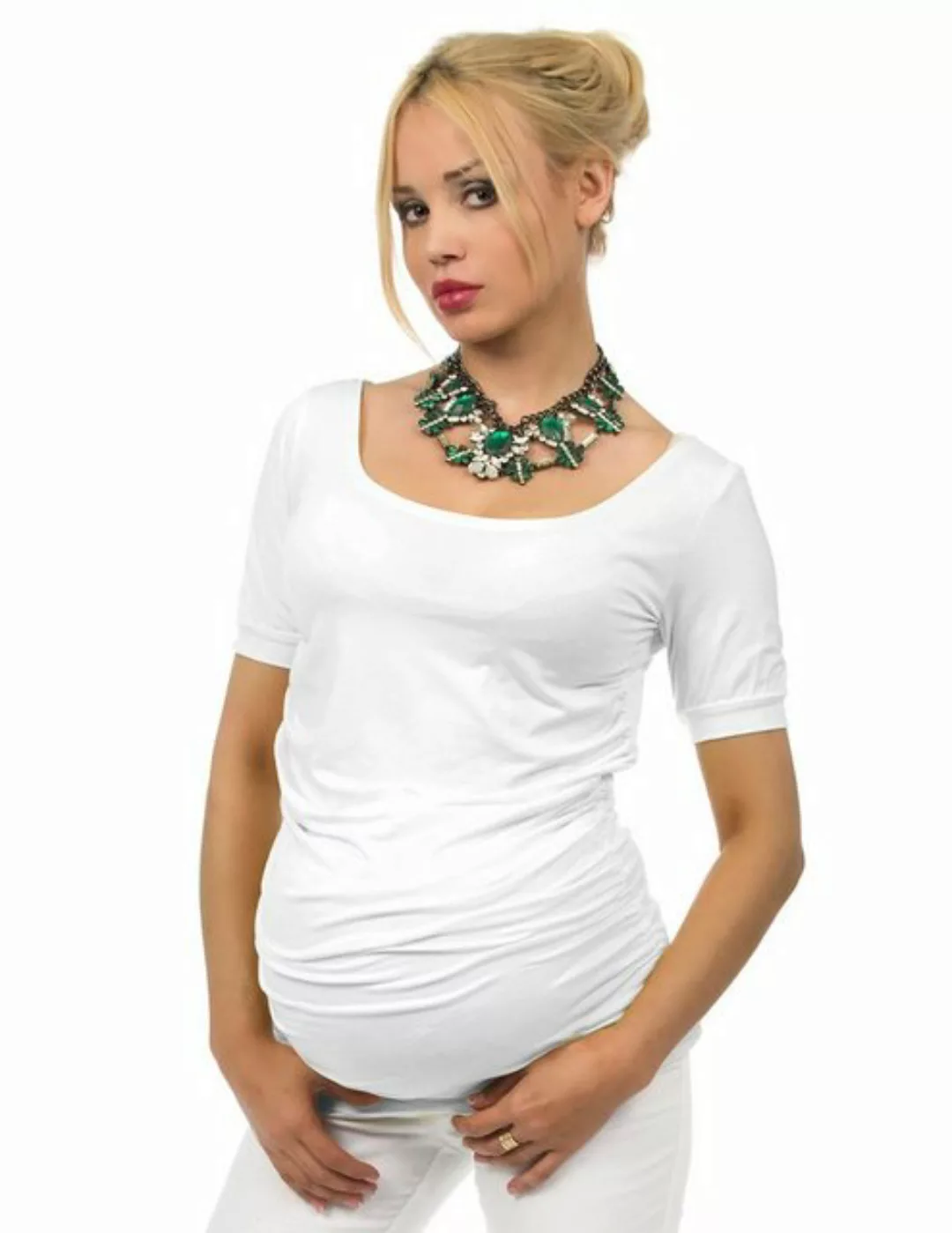 YESET Umstandsshirt Umstand Shirt kurzarm T-Shirt Bluse Tunika Top Bauch St günstig online kaufen