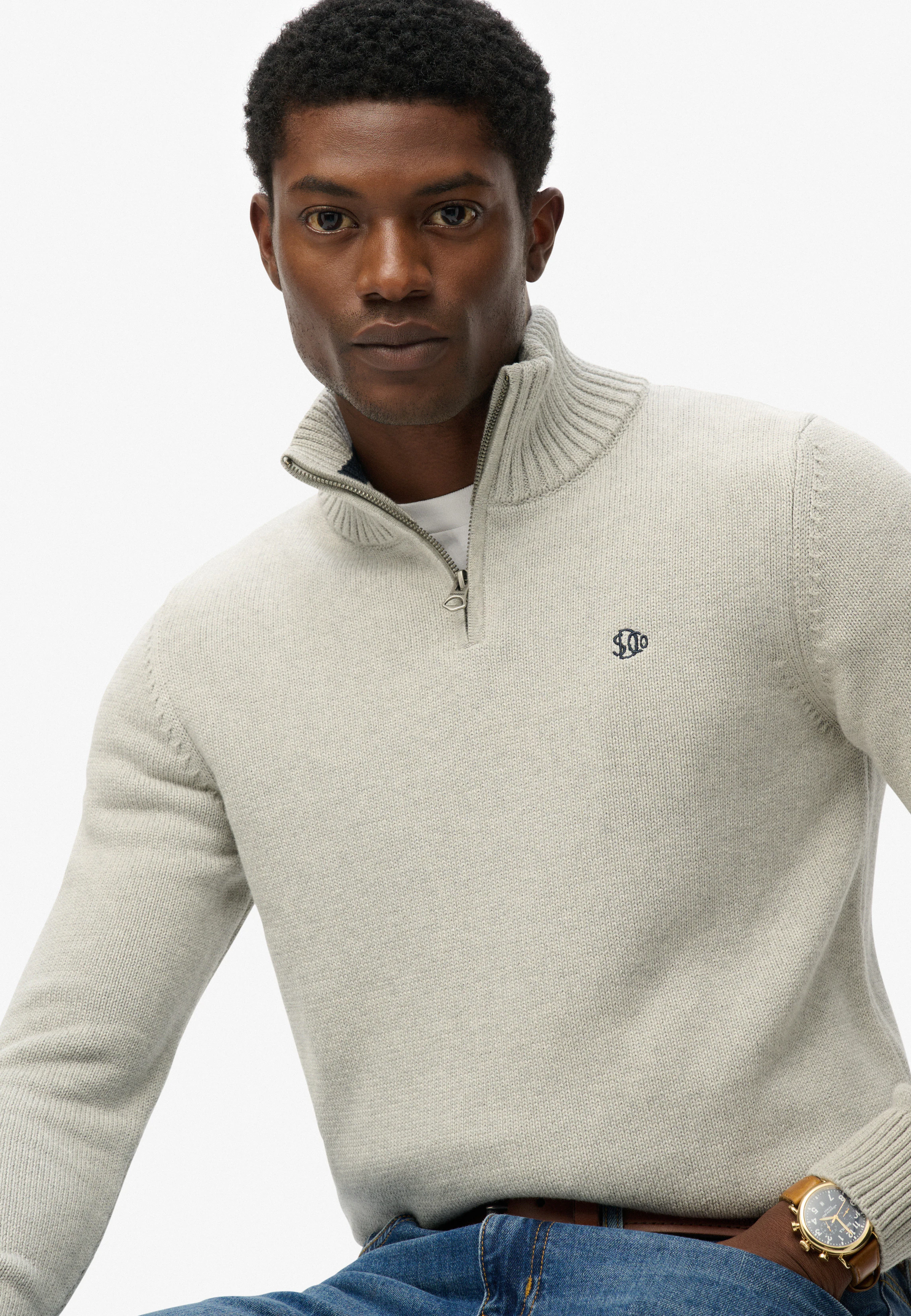Superdry Strickpullover "COTTON KNIT HENLEY" günstig online kaufen