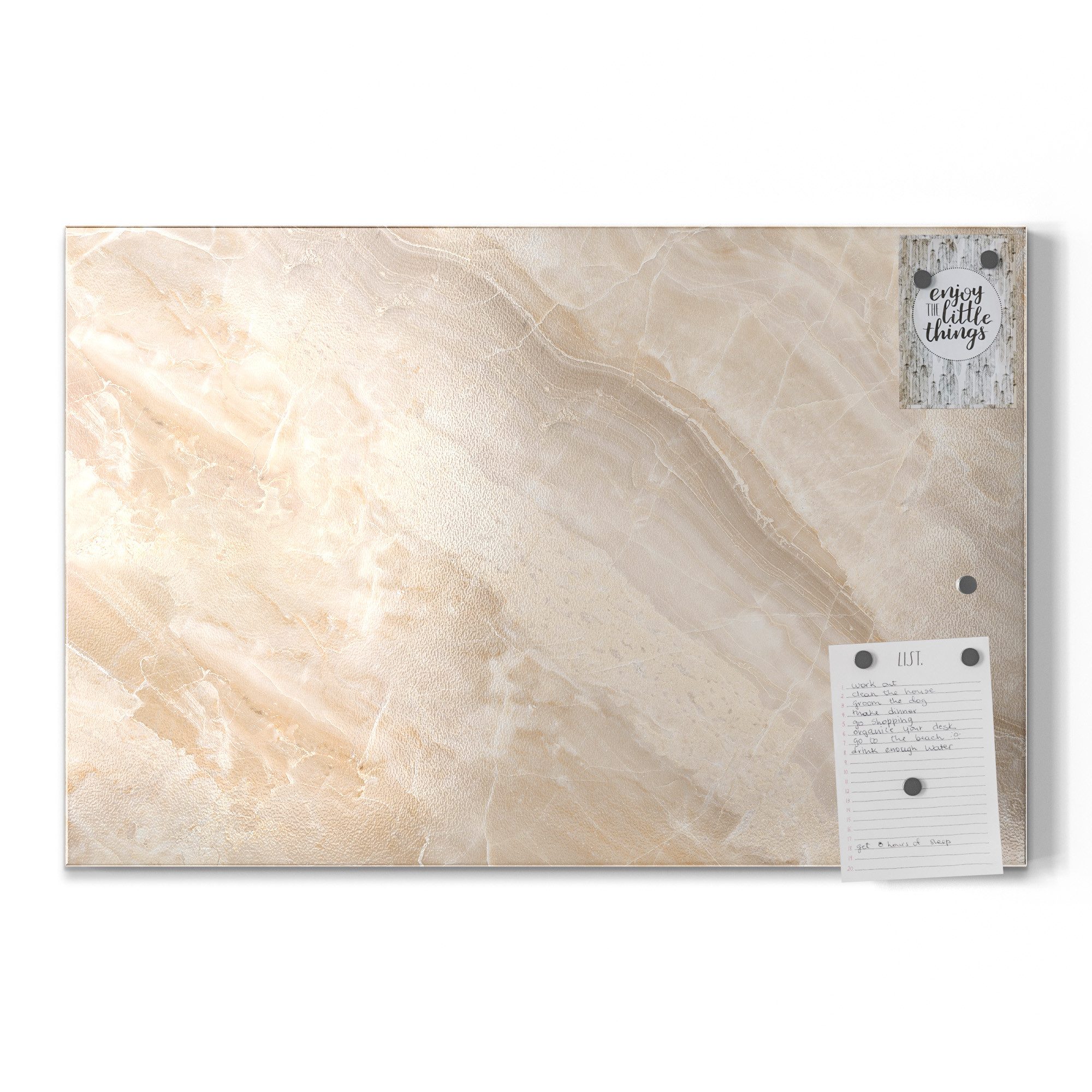 DEQORI Magnettafel 'Helle Marmorfläche', Metall Whiteboard günstig online kaufen