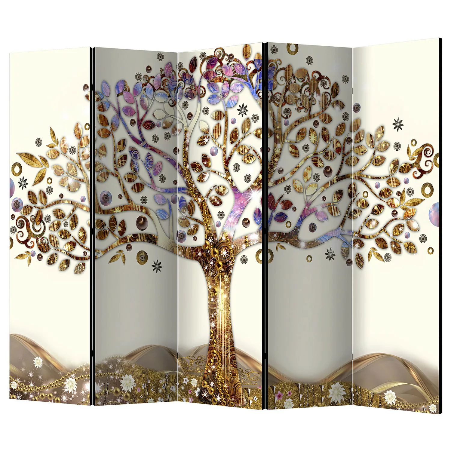 home24 Paravent Golden Tree günstig online kaufen