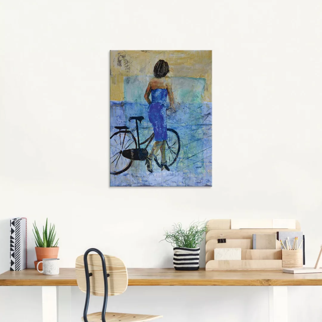 Artland Glasbild »Ein Mädchen mit einem Fahrrad«, Frau, (1 St.), in verschi günstig online kaufen