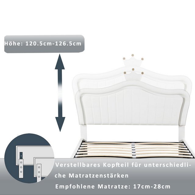 OKWISH Bett Kinderbett Polsterbet Gästebett (hydraulisches Stauraumbett, Kr günstig online kaufen