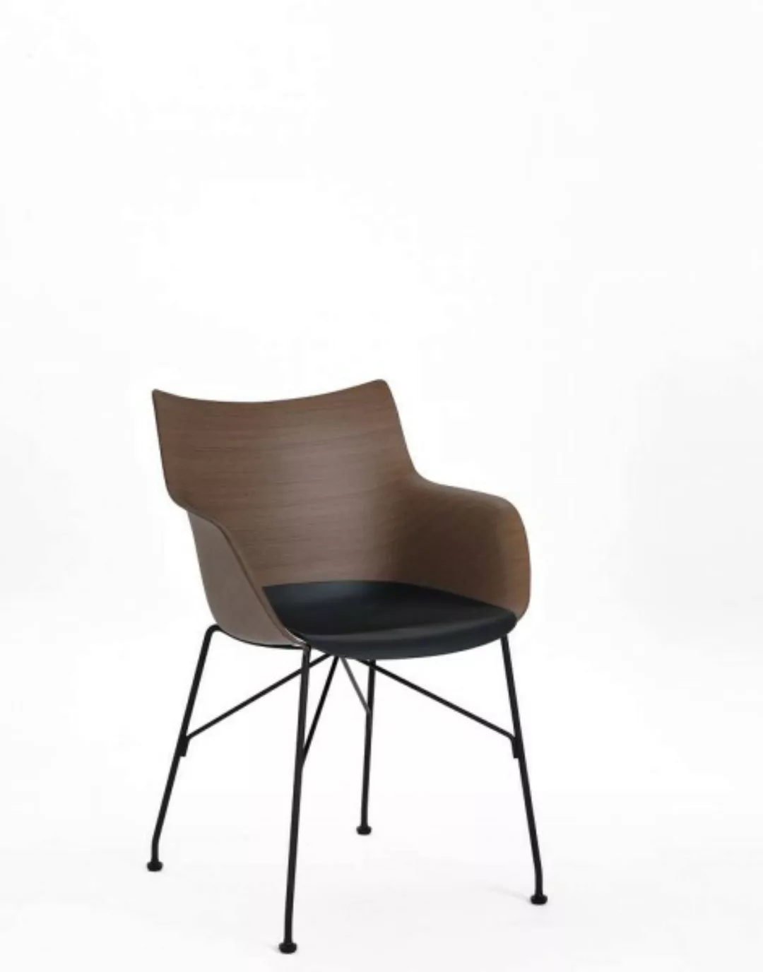 Sessel Q/Wood Sitzschale Holz, Gestell schwarzer Stahl günstig online kaufen