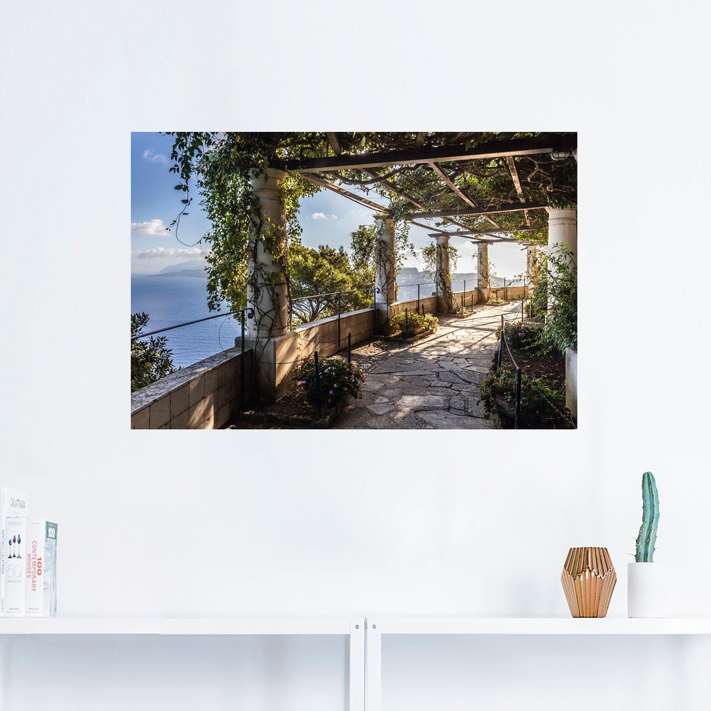 Artland Wandbild »Garten der Villa San Michele auf Capri«, Gebäude, (1 St.) günstig online kaufen