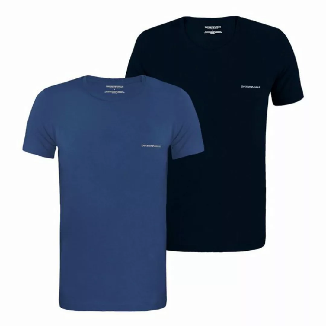 Emporio Armani T-Shirt Crew Neck T-Shirt Stretch Cotton mit Brustprint günstig online kaufen