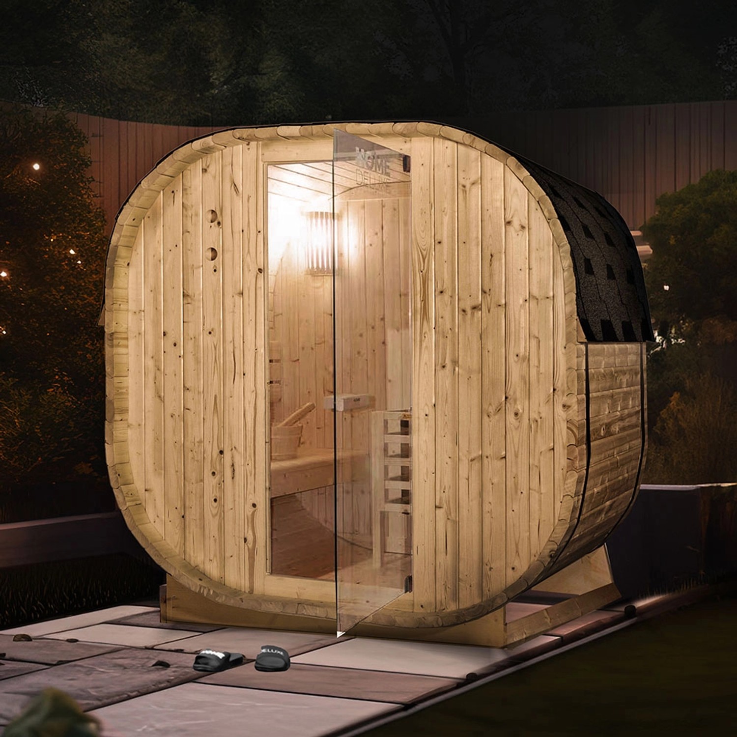 Home Deluxe Outdoor Sauna CUBE M für bis zu 2 Personen günstig online kaufen