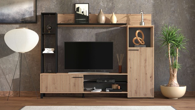 INOSIGN Wohnwand "Retimno, inkl. Highboard, TV-Board, Standregal und Wandre günstig online kaufen