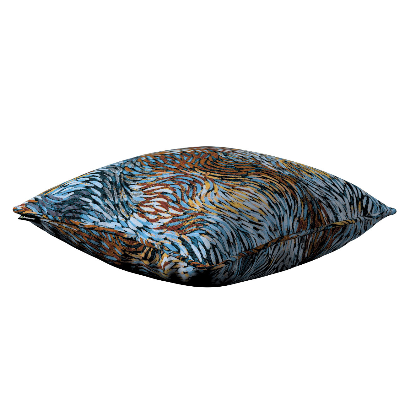 Kissenhülle Gabi mit Paspel, blau- orange, 60 x 60 cm, Intenso Premium (144 günstig online kaufen