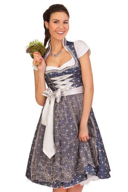 MarJo Dirndl Midi Dirndl 2tlg. - CREMONA - dunkelblau günstig online kaufen