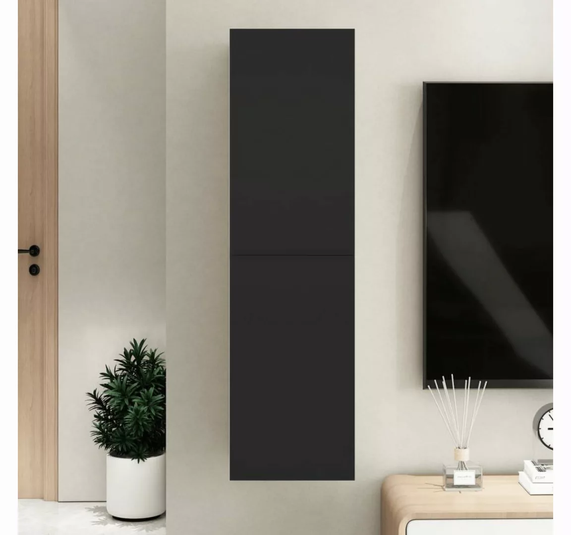 furnicato TV-Schrank Schwarz 30,5x30x110 cm Holzwerkstoff günstig online kaufen