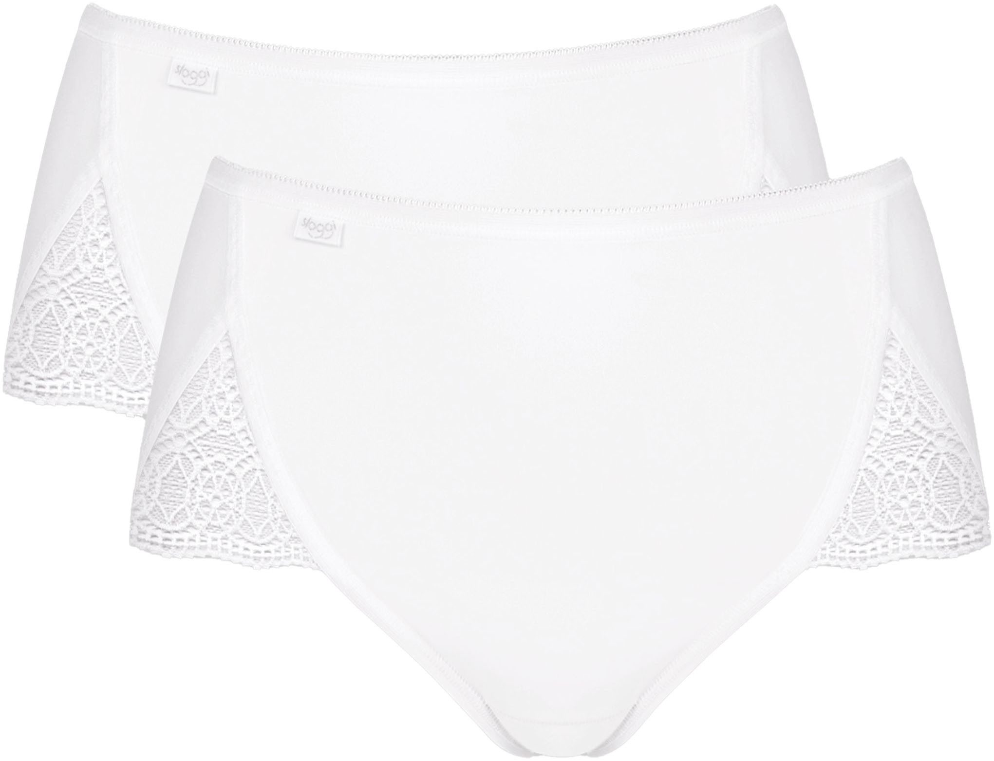 sloggi Maxislip "Pure Sense Luxe", (2er Pack), feminine Spitze, Microfaser, günstig online kaufen