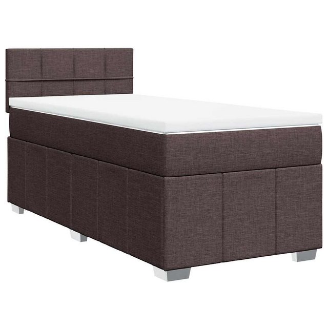 vidaXL Bett Boxspringbett mit Matratze Dunkelbraun 90x200 cm Stoff günstig online kaufen