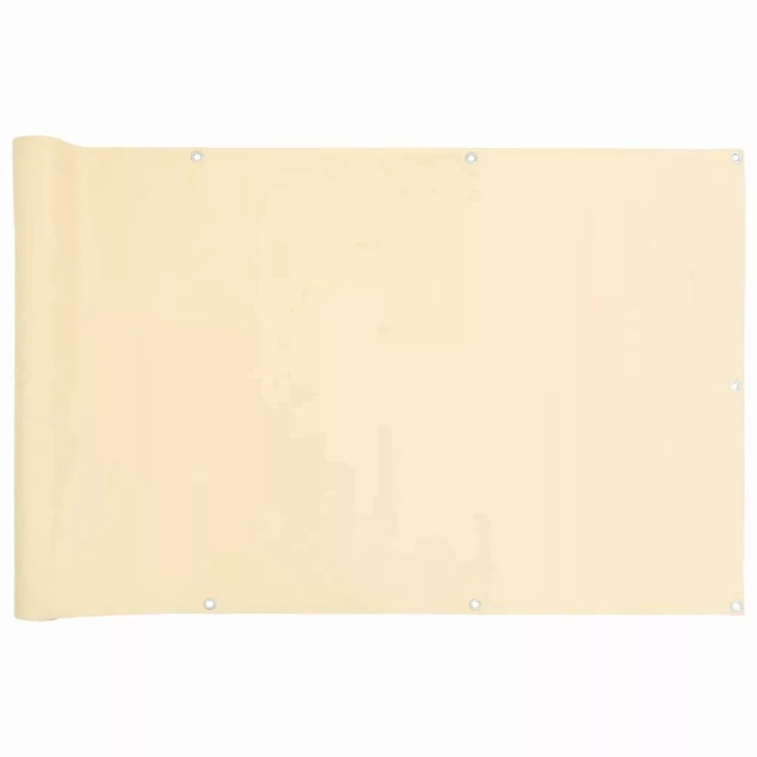 vidaXL Gartenzaun Balkon-Sichtschutz Creme 300x75 cm günstig online kaufen