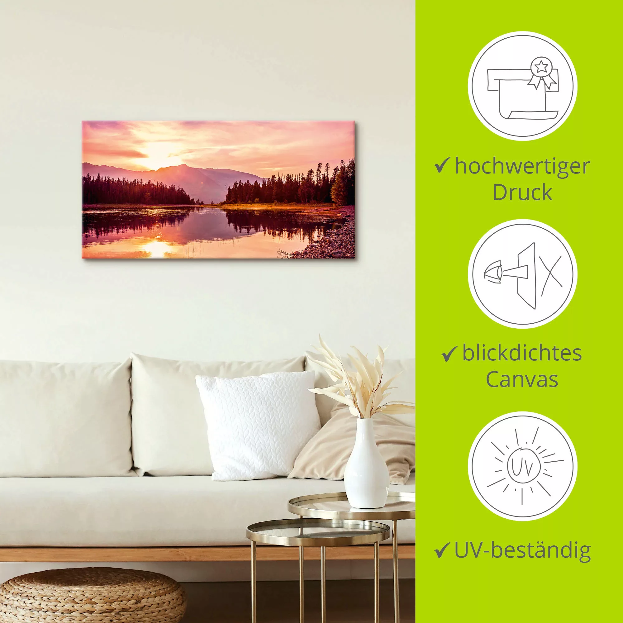 Artland Wandbild "Grand Teton Gebirge bei Sonnenuntergang", Sonnenaufgang & günstig online kaufen