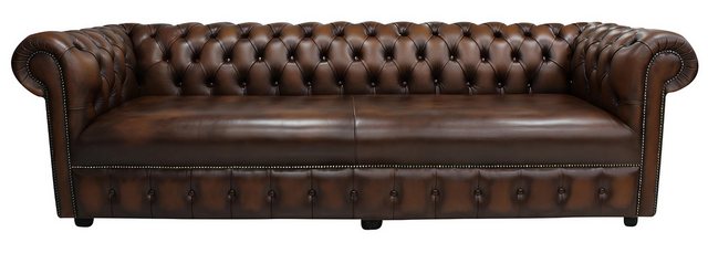 JVmoebel 4-Sitzer XXL 4 Sitzer Polster Couch Antik Stil Leder Textil Sofa B günstig online kaufen