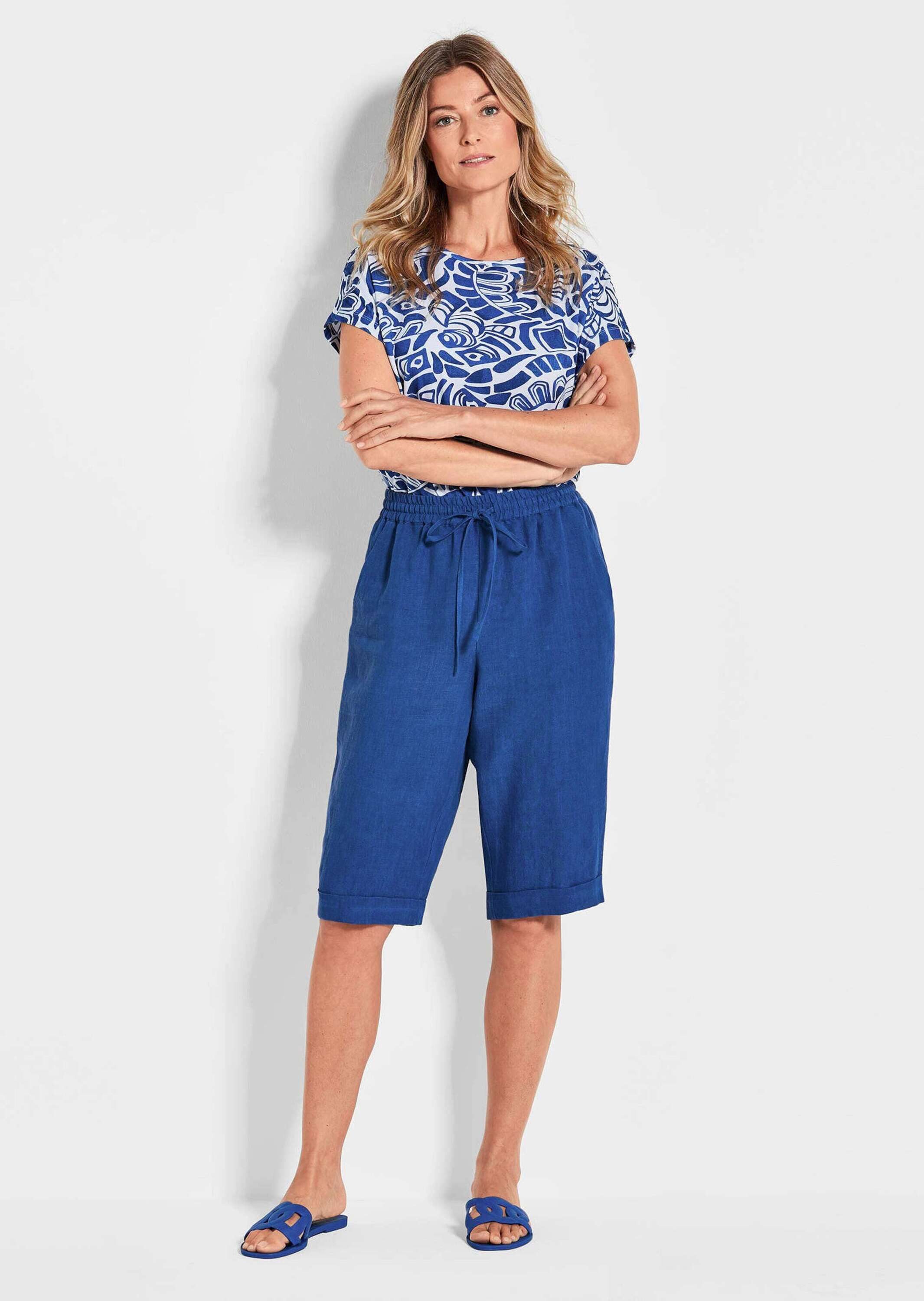GOLDNER Schlupfhose Kurzgröße: Leinen-Bermuda CARLA günstig online kaufen
