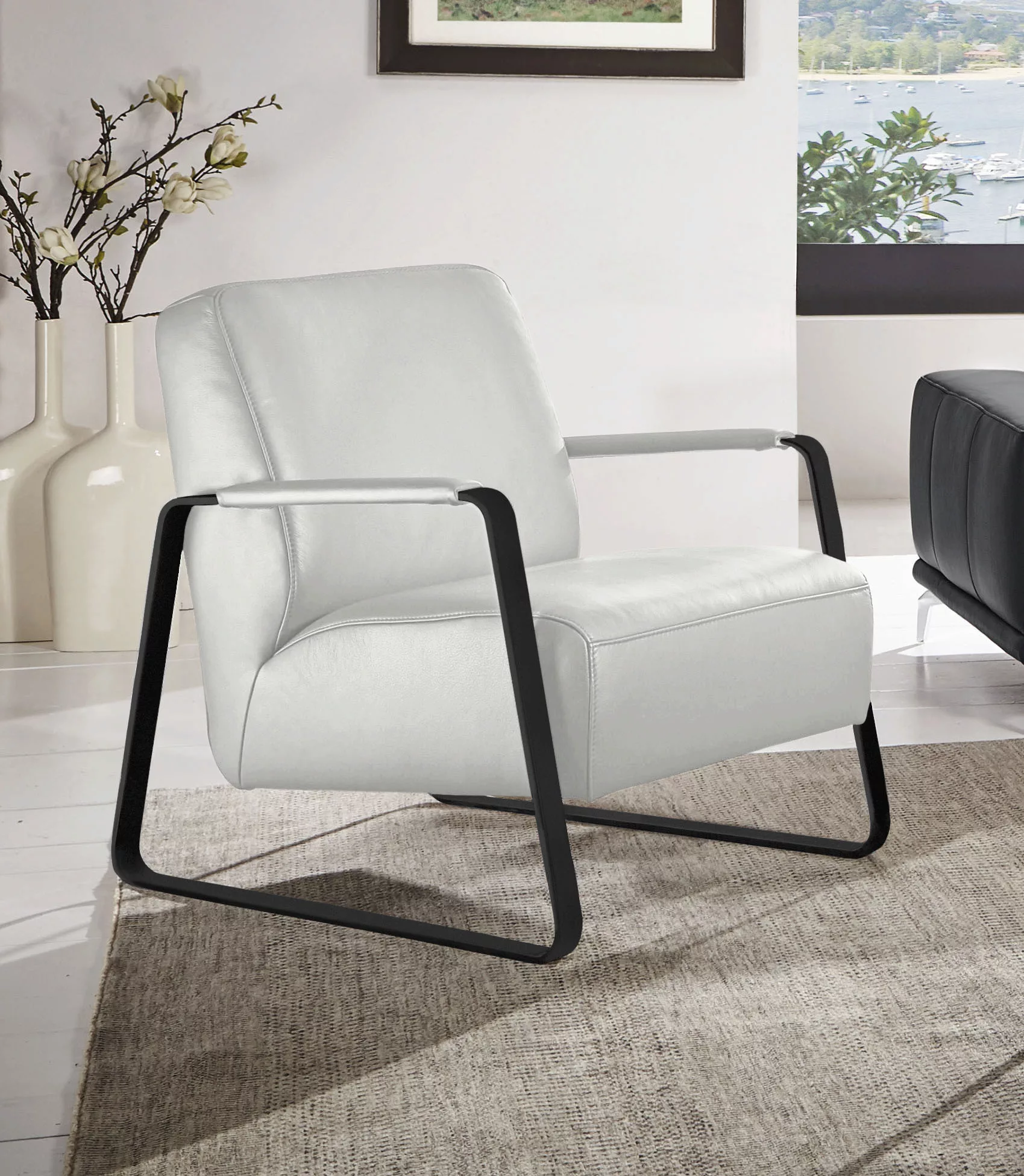 W.SCHILLIG Cocktailsessel »quadroo Loungesessel,«, mit bezogenen Armlehnen, günstig online kaufen