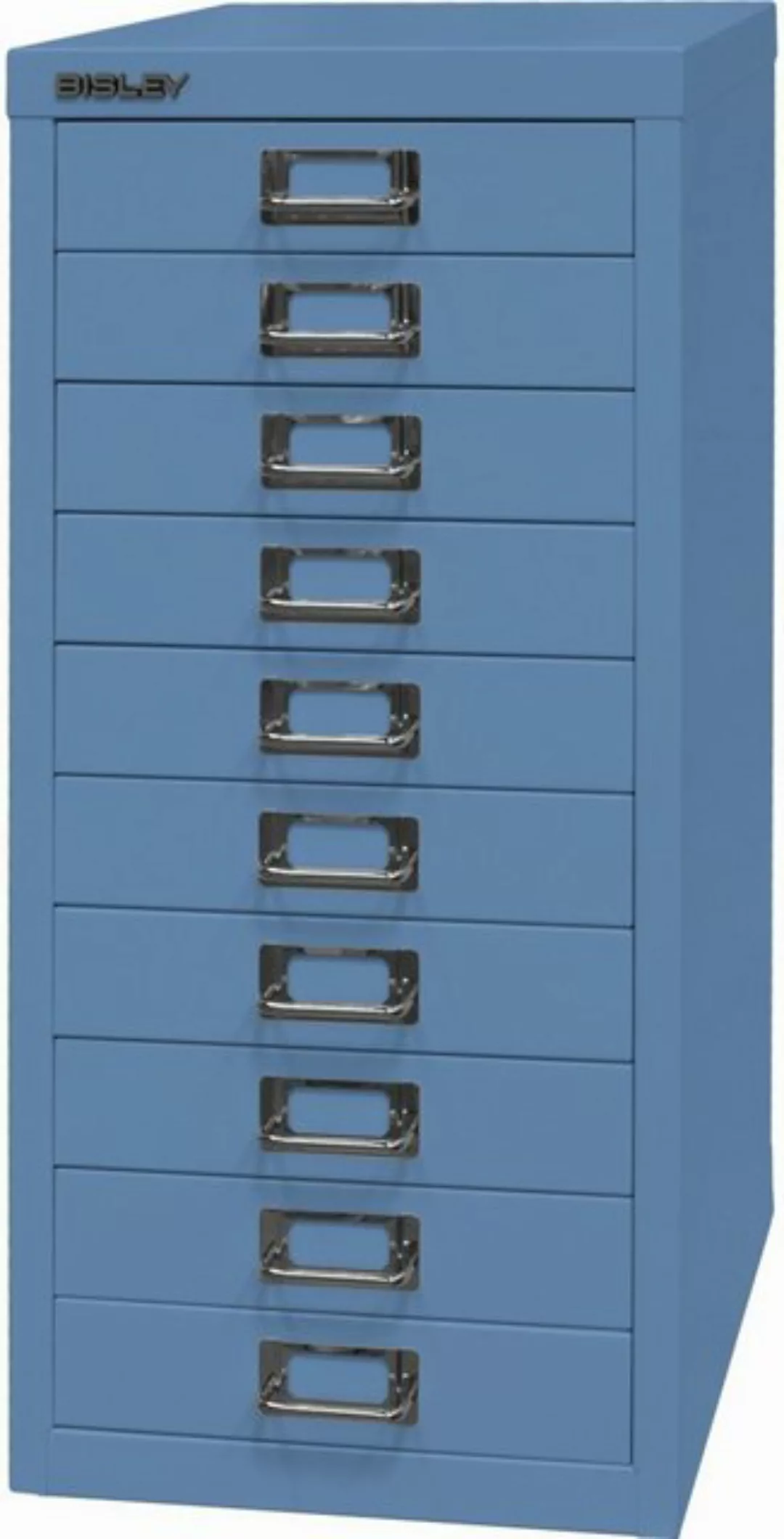 Bisley Aktenschrank Schubladenschrank Basis A4 10 Schübe blau günstig online kaufen