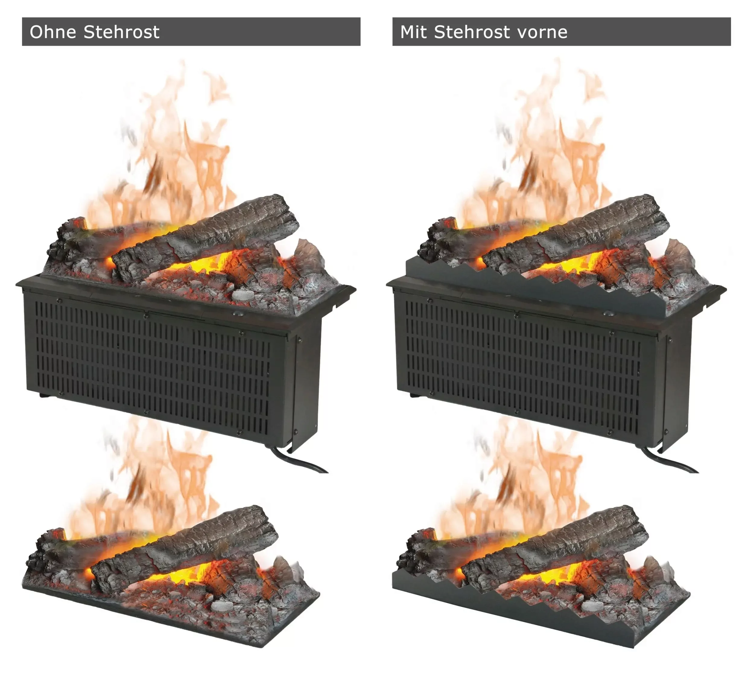 Dimplex Ravello Elektrokamin Opti-myst 3D: Dekoholz mit Stehrost (gezackt) günstig online kaufen