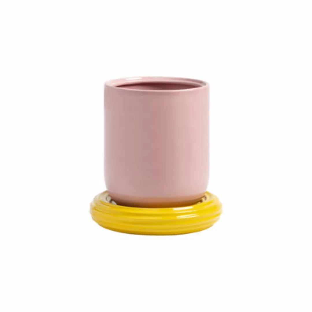Blumentopf Churros keramik rosa / Ø 19.5 x H 21 cm - Steinzeug - & kleverin günstig online kaufen