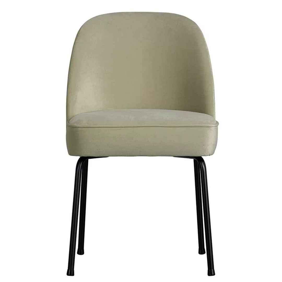 Samt Esszimmerstühle in Graugrün Gestell aus Metall (2er Set) günstig online kaufen