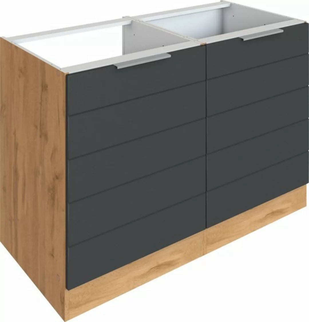 KOCHSTATION Spülenschrank "KS-Luhe", 120 cm breit, hochwertige MDF-Fronten günstig online kaufen