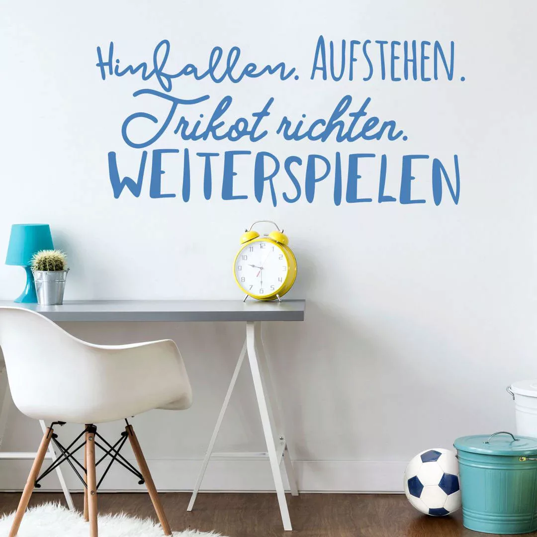 Wall-Art Wandtattoo "Spruch Hinfallen und Weiterspielen", (1 St.), selbstkl günstig online kaufen