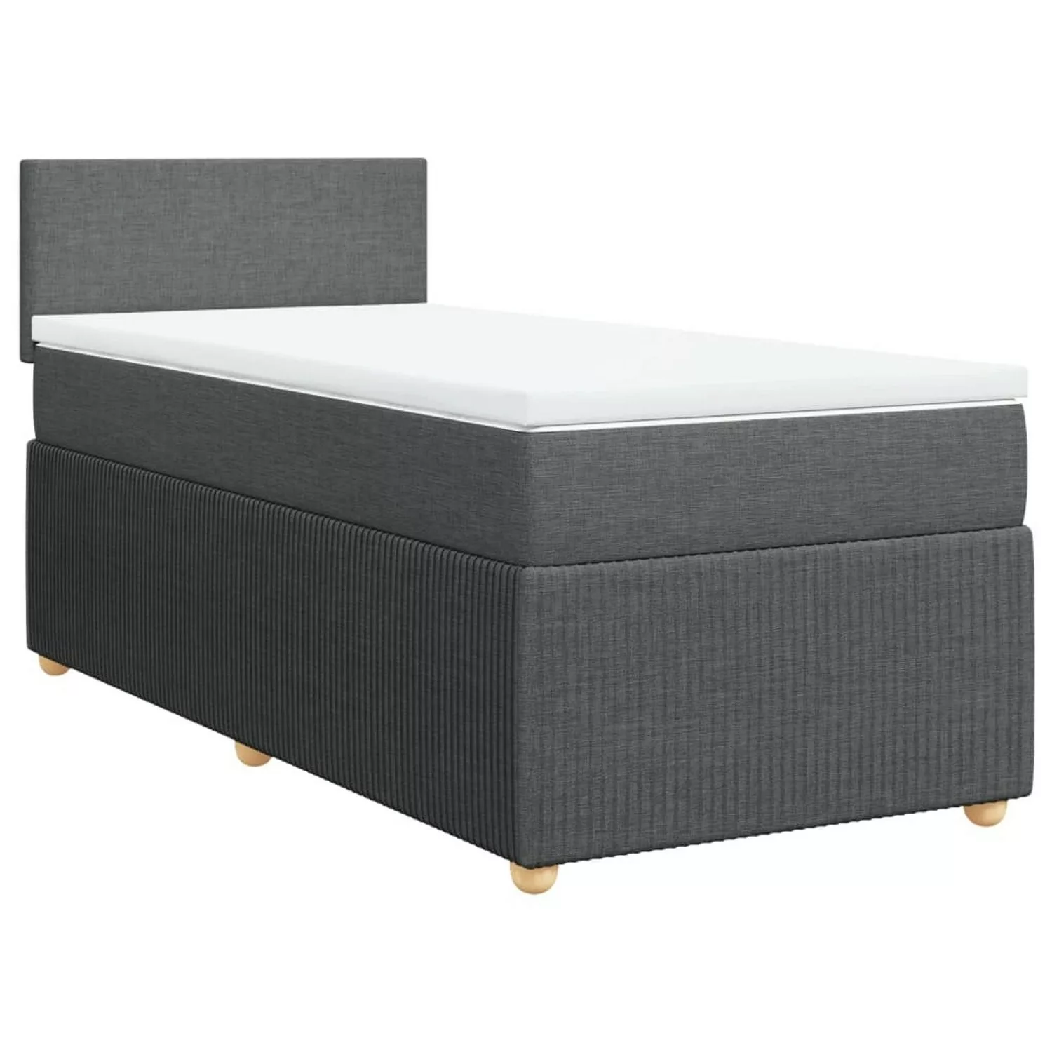 vidaXL Boxspringbett mit Matratze Dunkelgrau 90x190 cm Stoff2102555 günstig online kaufen