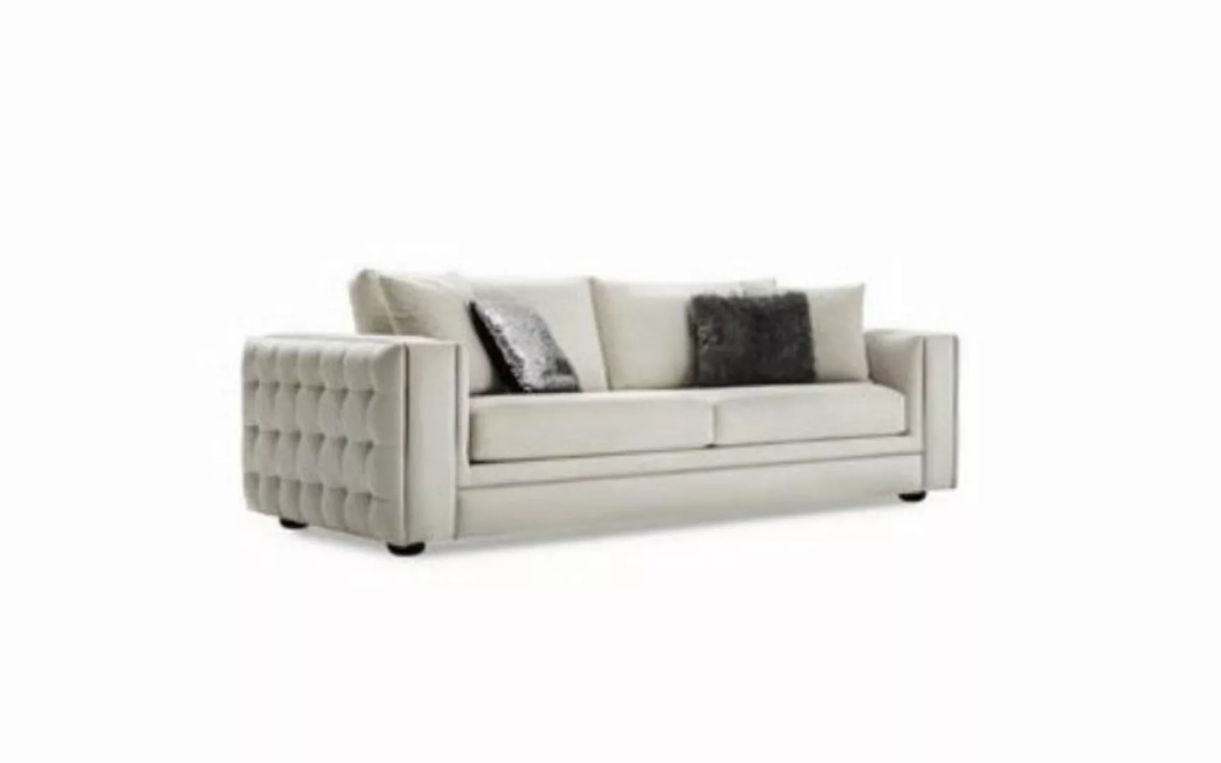 JVmoebel 3-Sitzer Chesterfield Dreisitzer Möbel Sofa Luxus Couchen Weiß 3 S günstig online kaufen