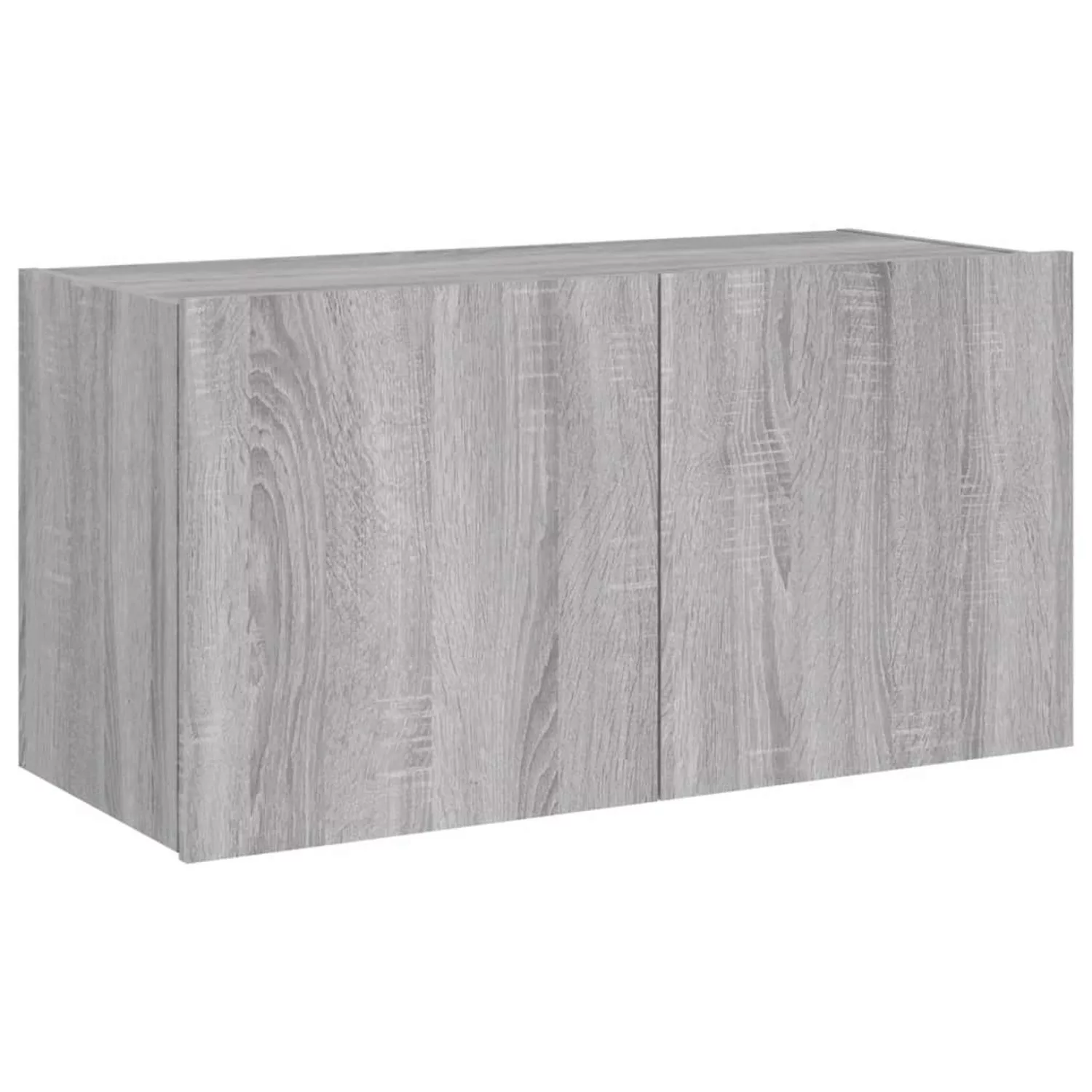 VidaXL TV-Wandschrank mit LED-Leuchten Grau Sonoma 80x35x41 cm günstig online kaufen