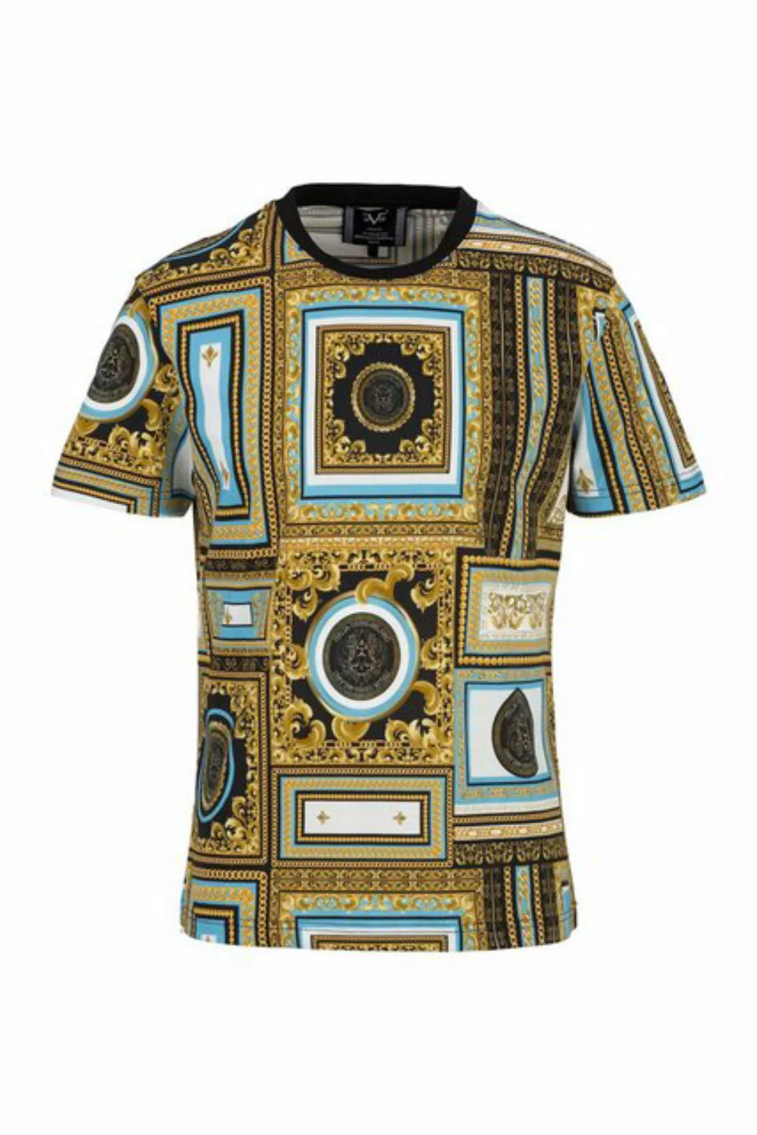 19V69 ITALIA T-Shirt RAFAEL BAROQUE mit Barock All-Over-Print günstig online kaufen