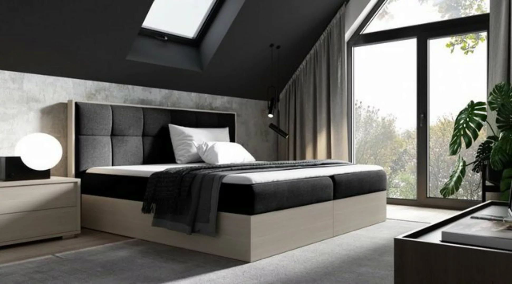 Luxusbetten24 Holzbett Designer Holzbett Terino, mit Stauraum günstig online kaufen