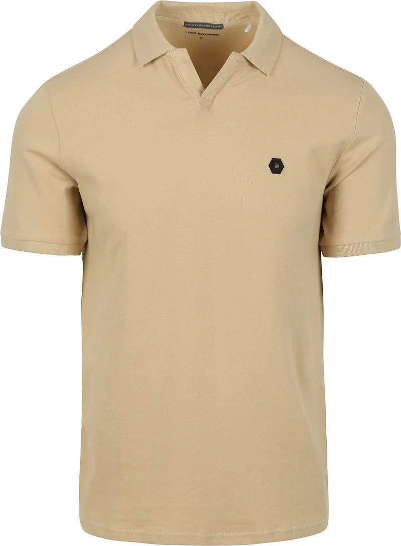 No Excess Poloshirt Riva Solid Beige - Größe 3XL günstig online kaufen