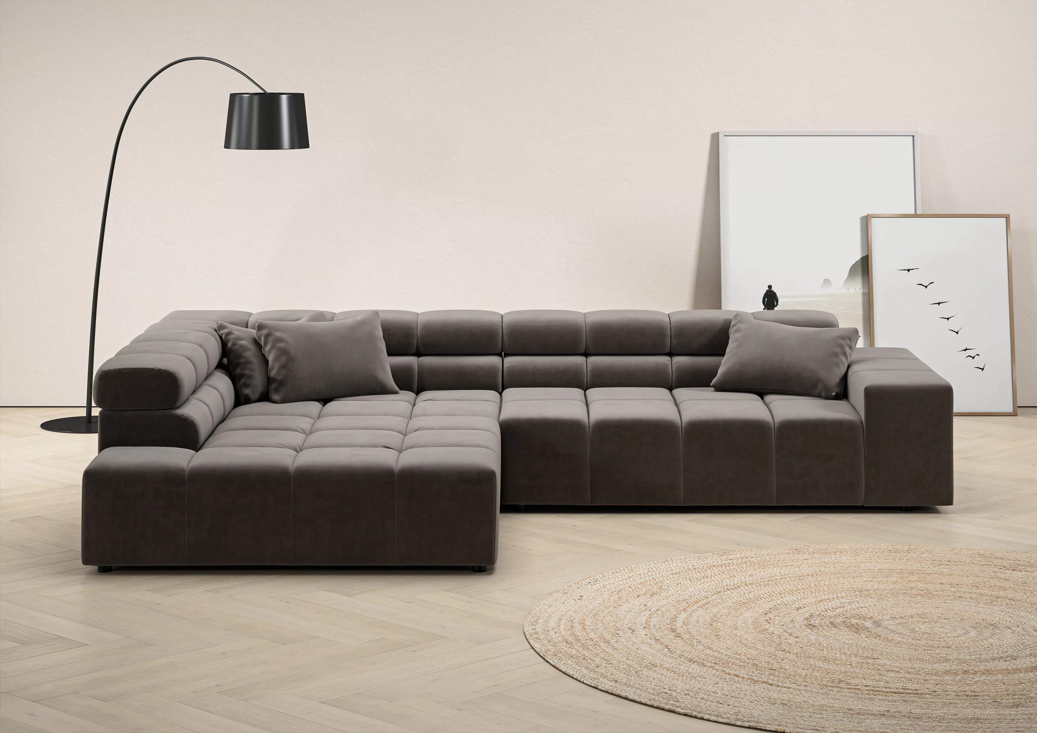 INOSIGN Ecksofa "Ancona incl. Kopfteilverstellung, Breite 319cm, L-Form", w günstig online kaufen