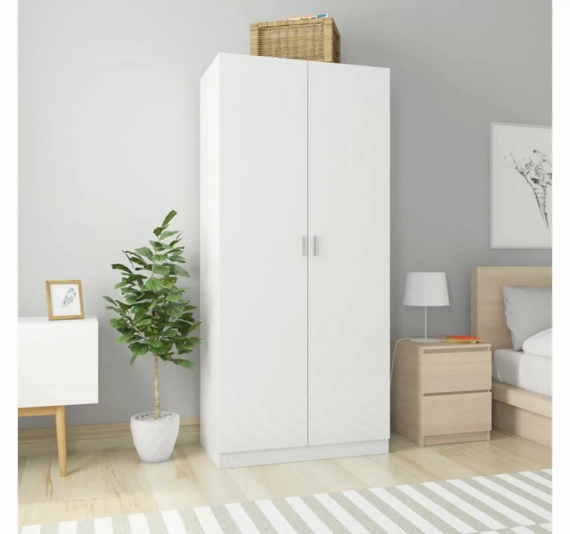 vidaXL Kleiderschrank Kleiderschrank Hochglanz-Weiß 9052200 cm Spanplatte günstig online kaufen