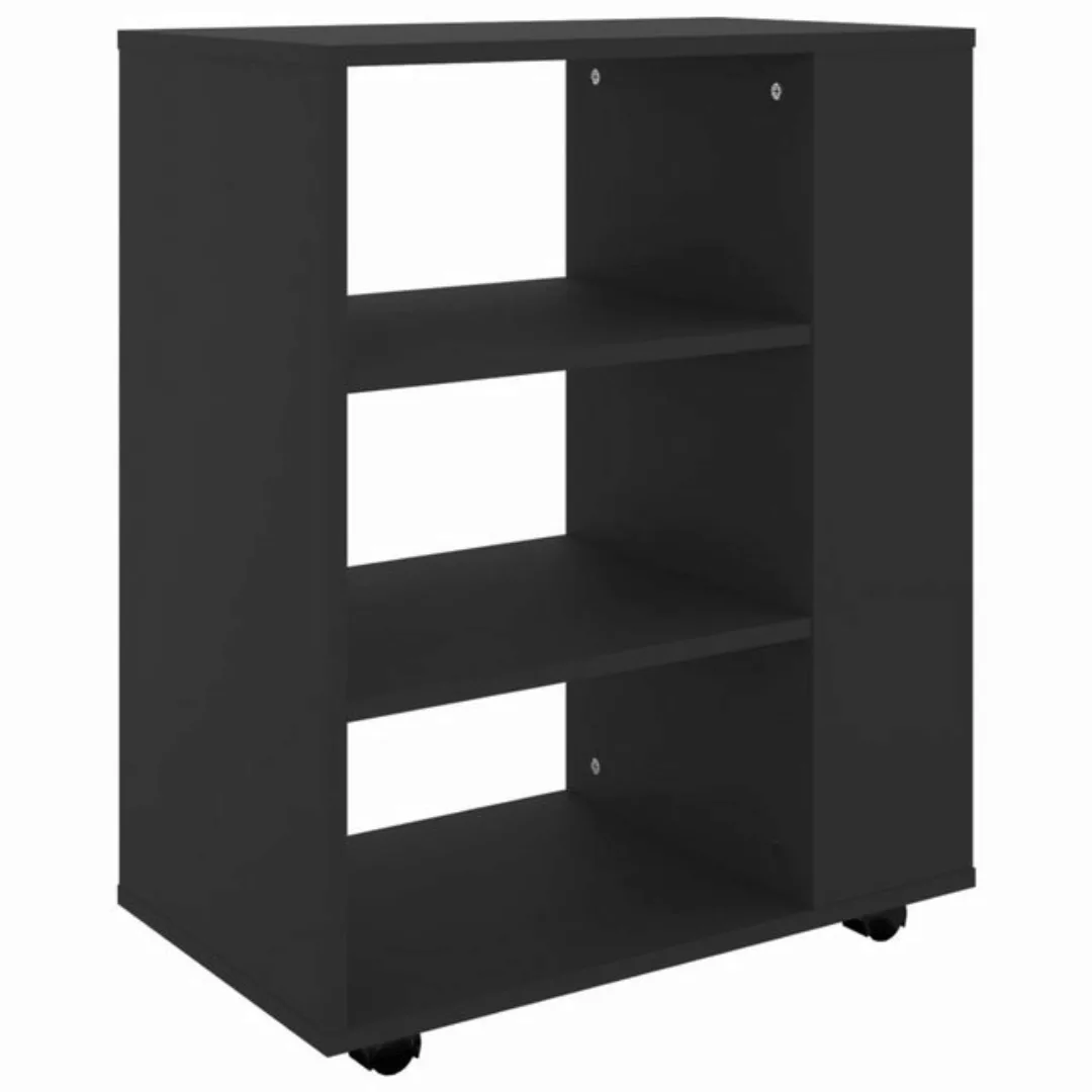 DOTMALL Stauraumvitrine Rollschrank Schwarz 60x35x75 cm Holzwerkstoff günstig online kaufen