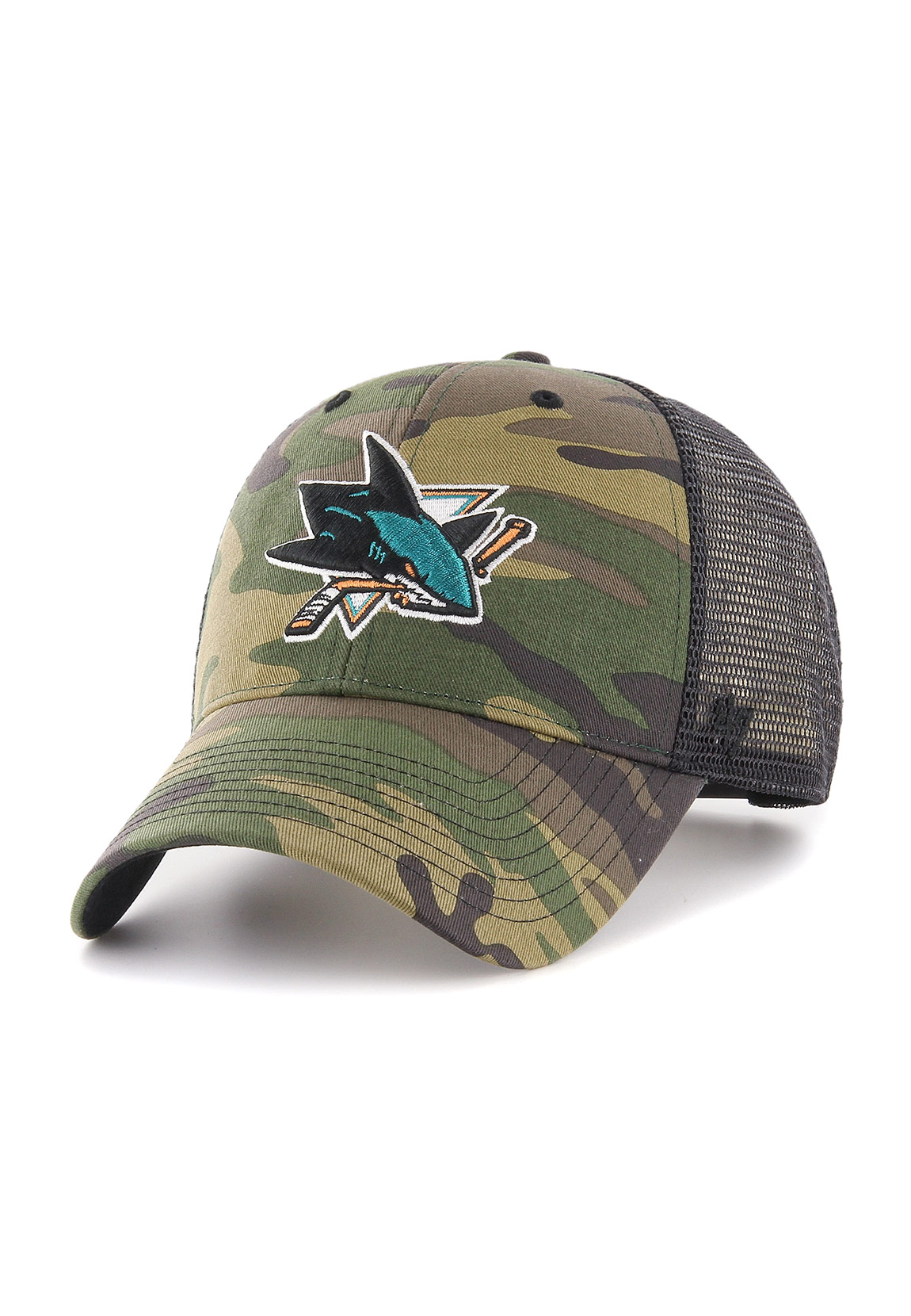 47 Brand Camo Branson Trucker Cap MVP Snapback SAN JOSE SHARKS CBRAN22GWP-C günstig online kaufen