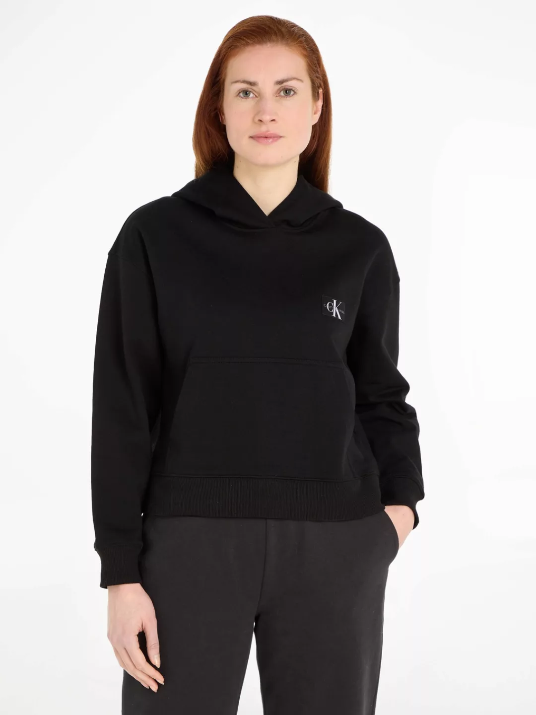 Calvin Klein Jeans Kapuzensweatshirt WOVEN LABEL HOODIE günstig online kaufen