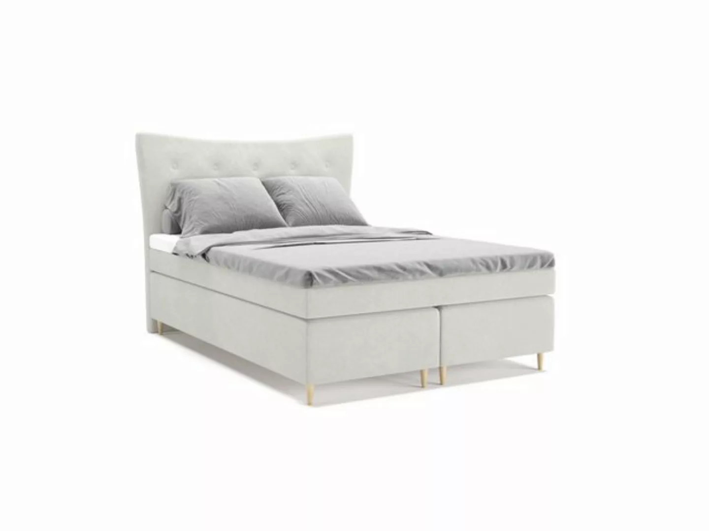 PANDA MÖBEL GmbH Boxspringbett Komfortables Boxspringbett COLORADO 180cm 16 günstig online kaufen