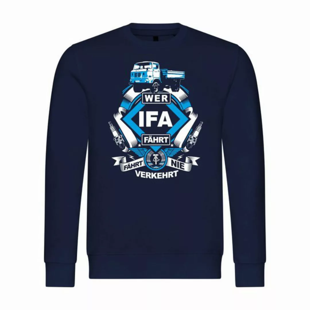 deinshirt Rundhalspullover Herren Pullover Wer IFA fährt fährt nie verkehrt günstig online kaufen