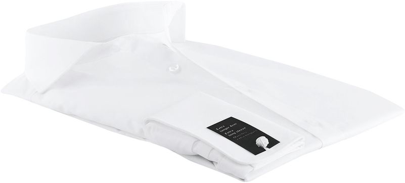 OLYMP Level Five Hemd Weiß Extra Lange Ärmel Doppelmanschette - Größe 43 günstig online kaufen