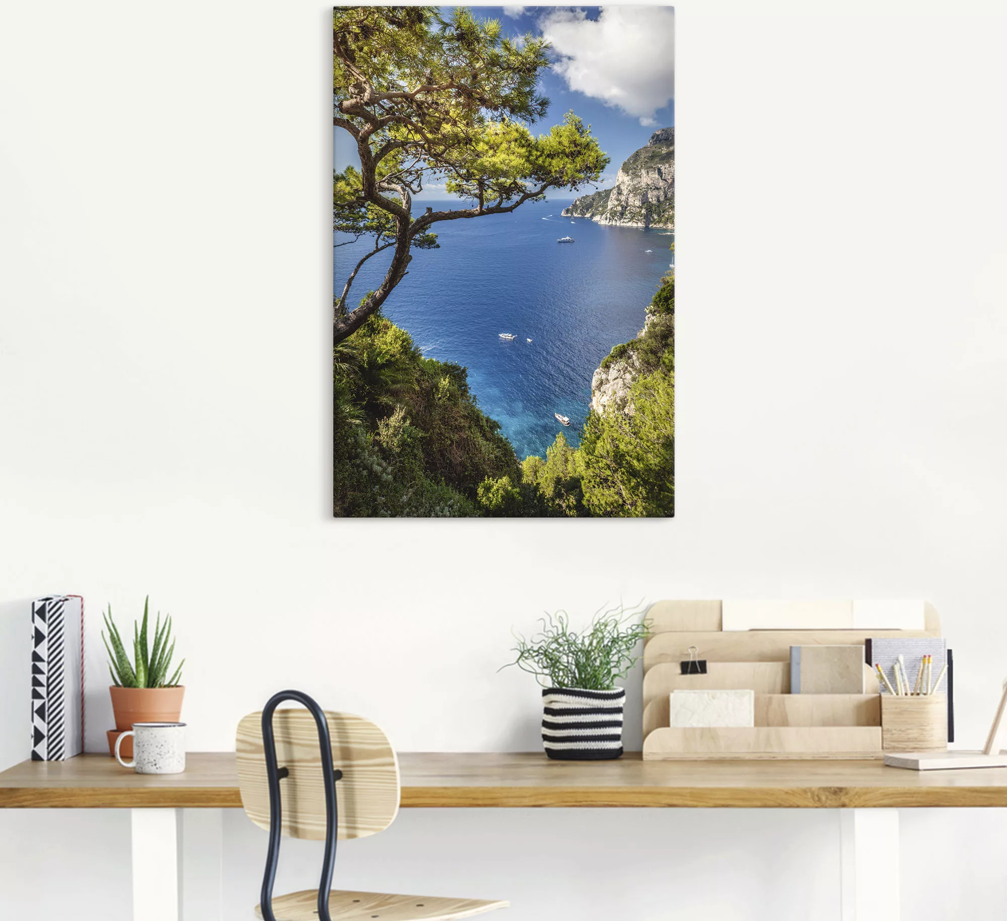 Artland Wandbild "Punta de Masullo, Insel Capri, Italien", Meer Bilder, (1 günstig online kaufen