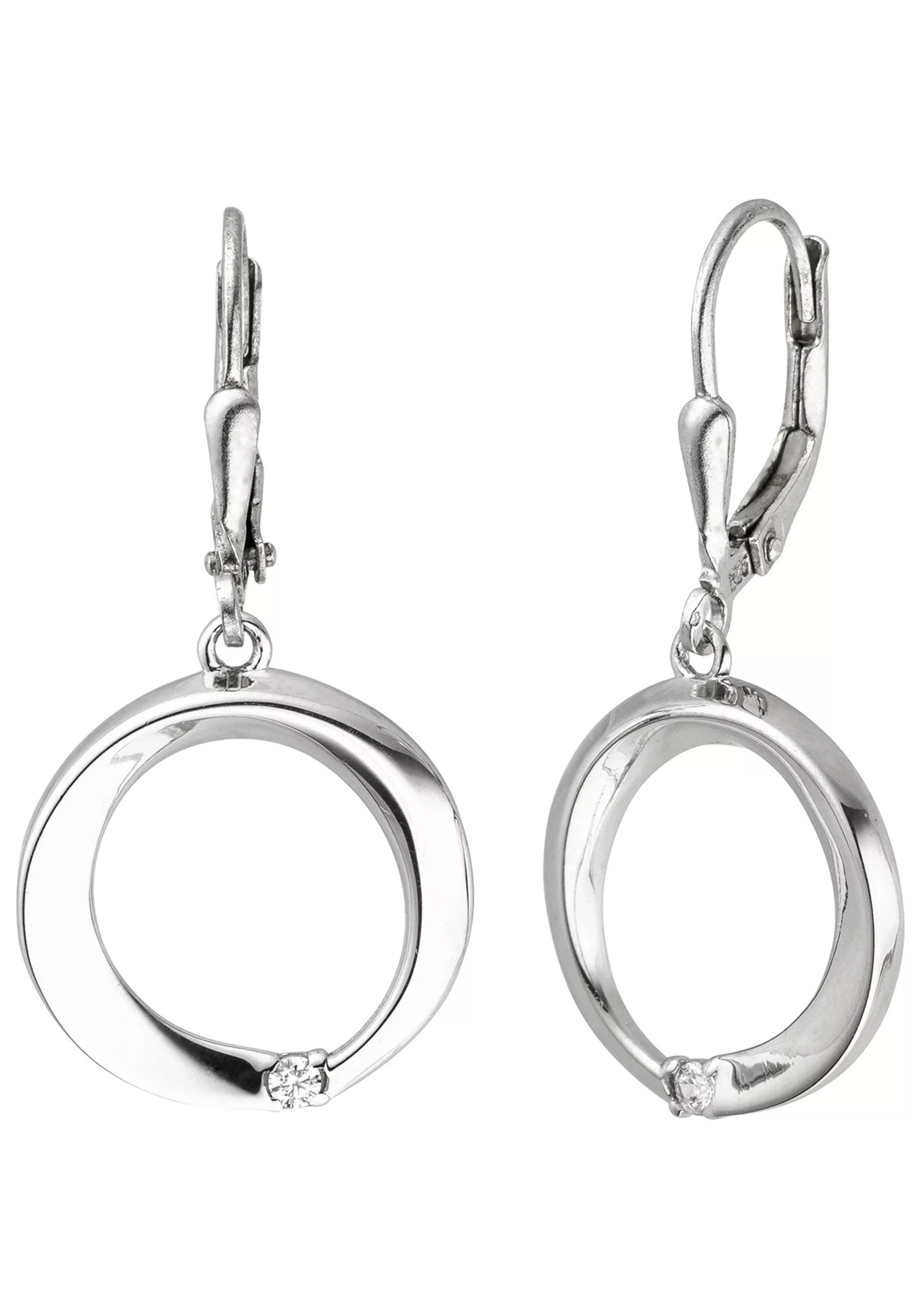 JOBO Paar Ohrhänger, 925 Silber mit 2 Zirkonia günstig online kaufen