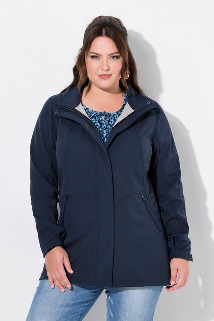 Ulla Popken Softshelljacke HYPRAR Softshell-Longjacke wasserdicht A-Linie günstig online kaufen