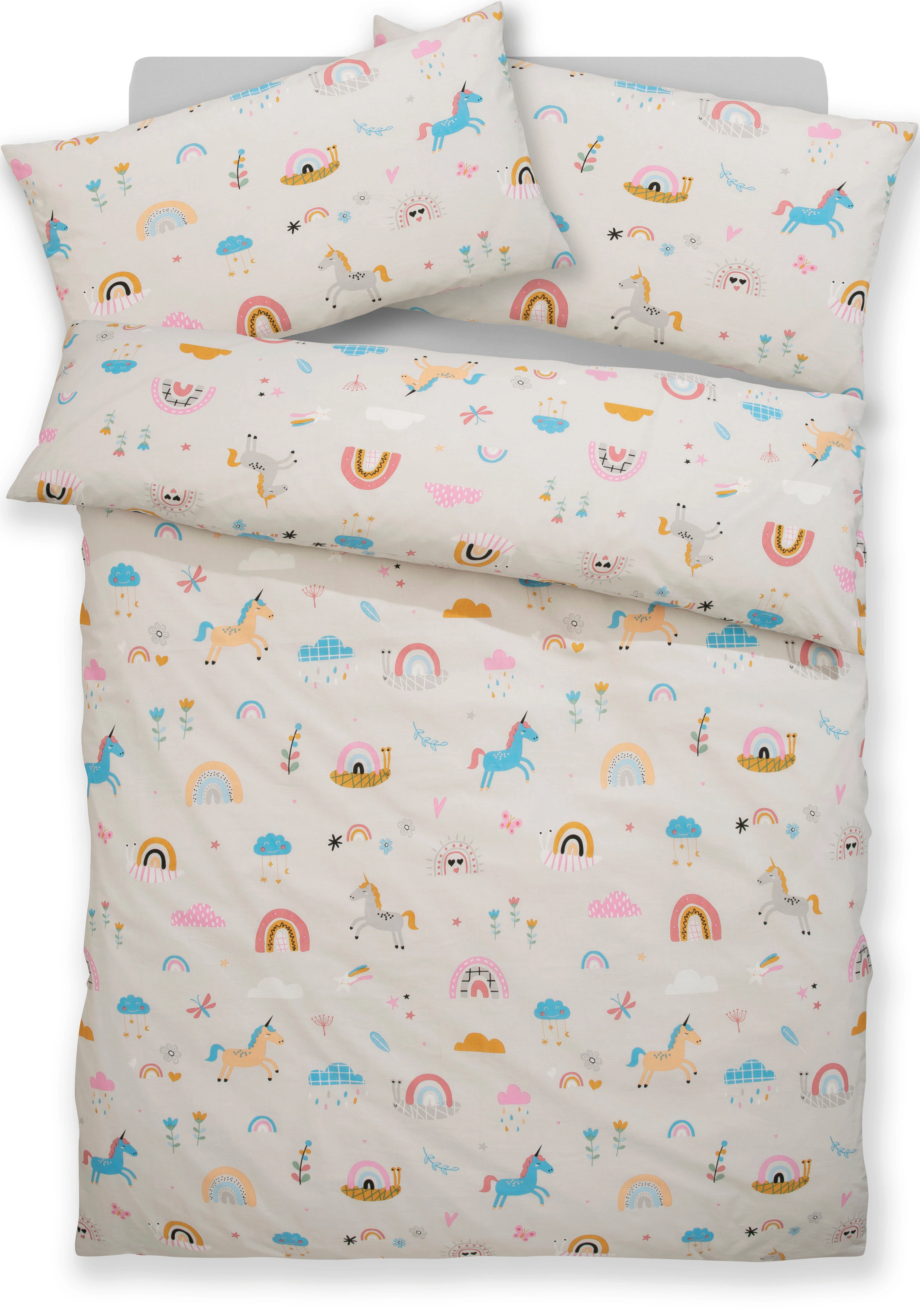 Lüttenhütt Kinderbettwäsche »CUDDLEE«, in vielen Designs: Dino,Einhorn,Welt günstig online kaufen